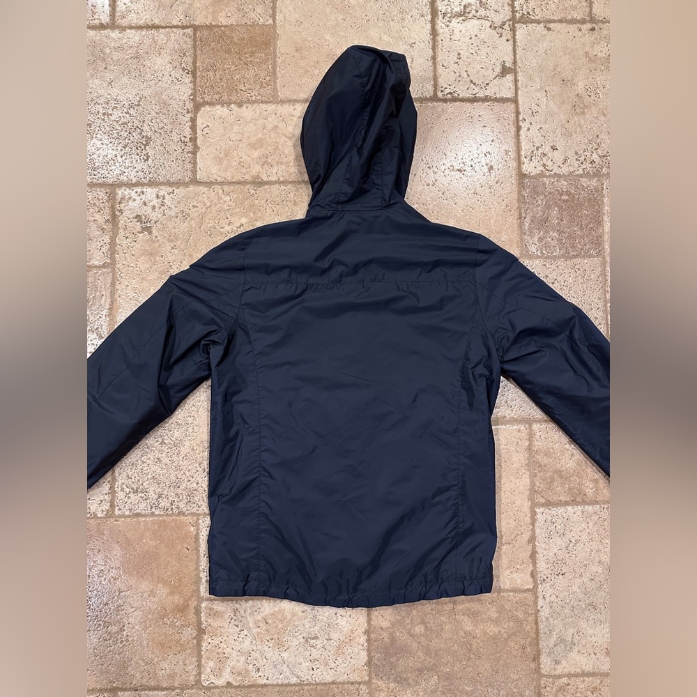 Prada Nylon Triangle Logo Reversible Navy / Green Zip Windbreaker Jacket - Picture 9 of 16